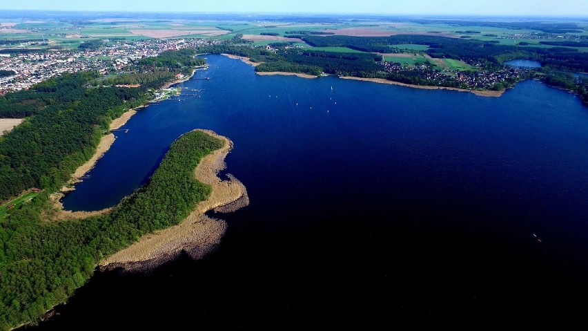 Jezioro Sławskie sfotografowane przez dron Grzegorza...