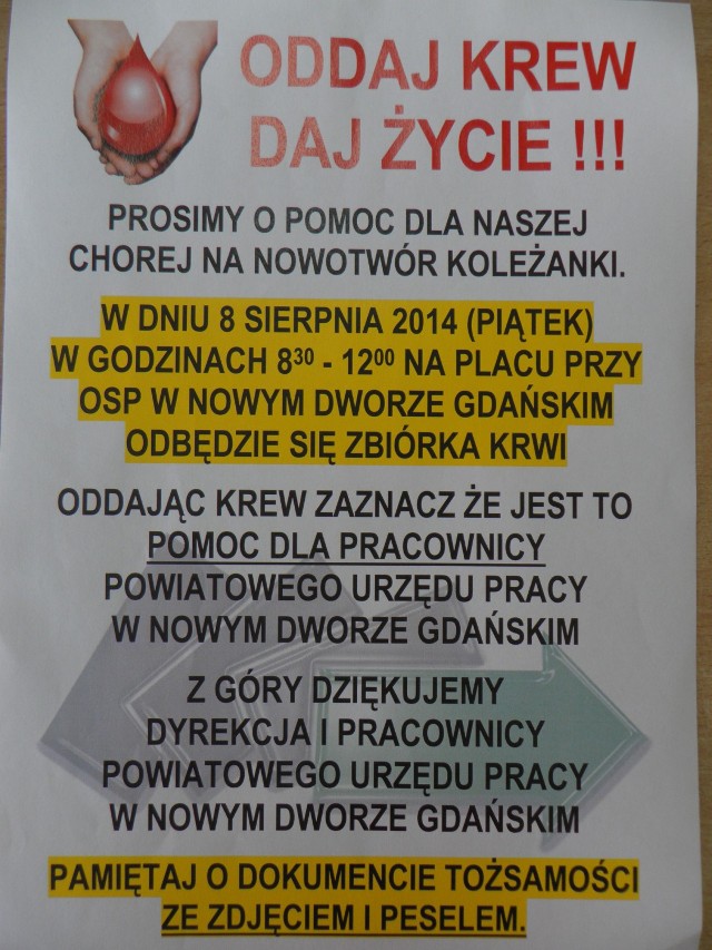 Nowy Dwór Gdański. Potrzebna jest pomoc.