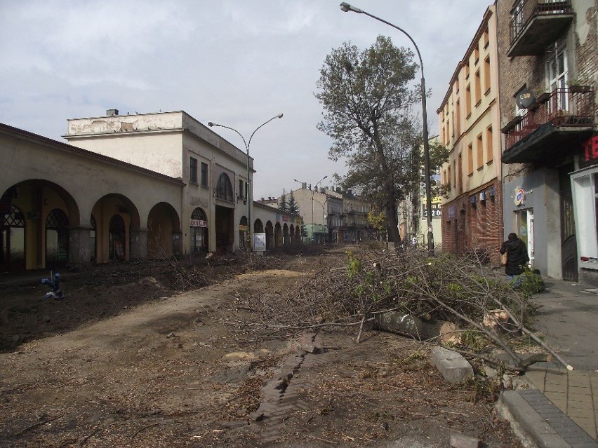 Remont Modrzejowskiej w Będzinie [ZDJĘCIA]. Nie ma już drzew