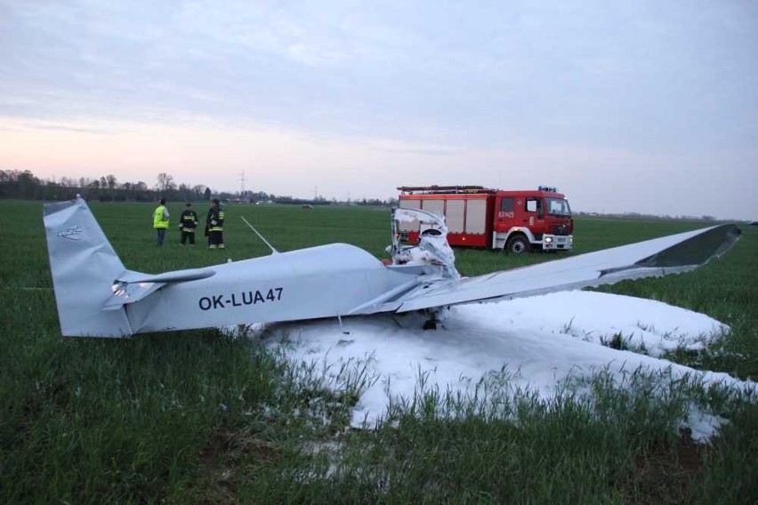 Awionetka rozbiła się pod Wągrowcem! [FOTO]