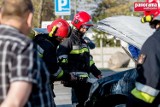 Wałbrzych: Zapalił się Mercedes na parkingu Kaufland [ZDJĘCIA]