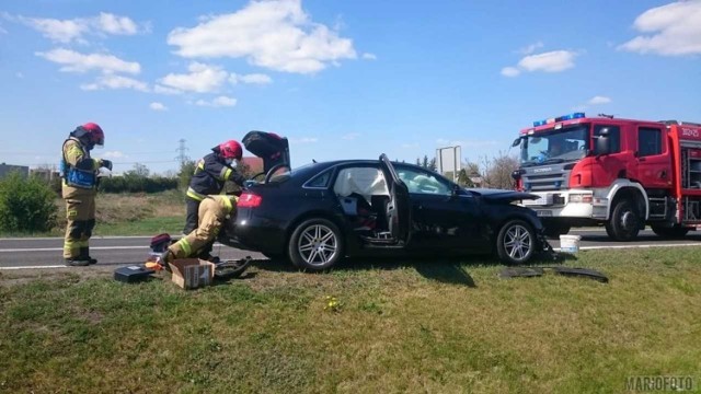 Wypadek na ul. Krapkowickiej w Opolu.