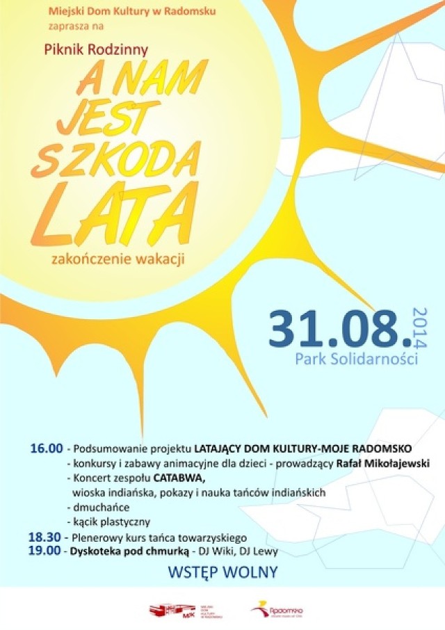 Piknik "A nam jest szkoda lata" - plakat