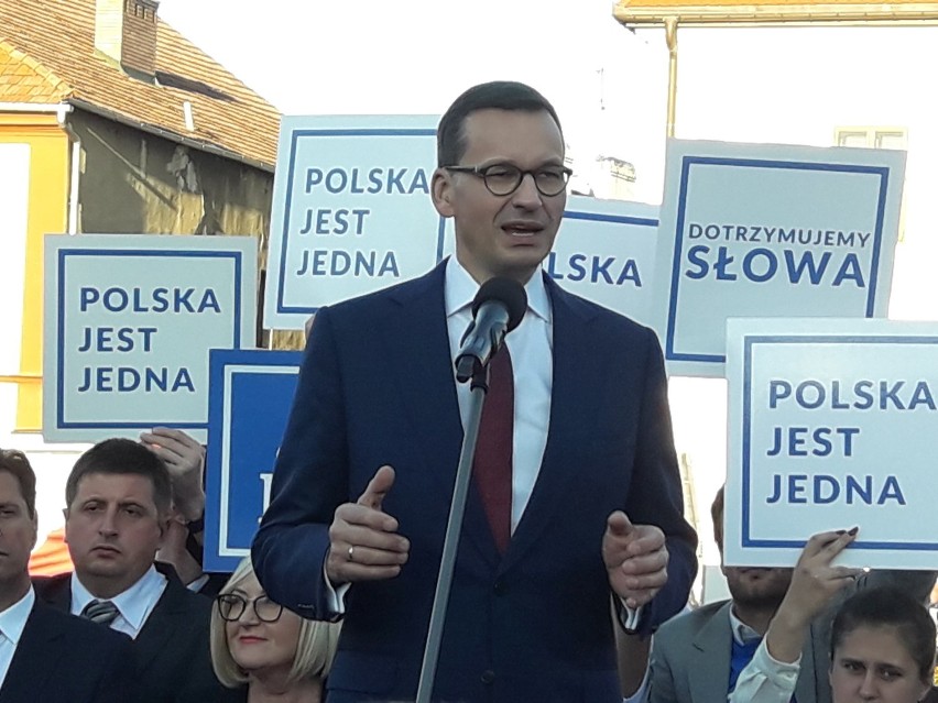 Wybory samorządowe 2018. Premier Mateusz Morawiecki w Bochni poparł kandydata na burmistrza Krzysztofa Kokoszkę [ZDJĘCIA]