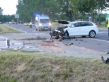 Wypadek w Tomaszkowie. Zginął motocyklista [ZDJĘCIA]