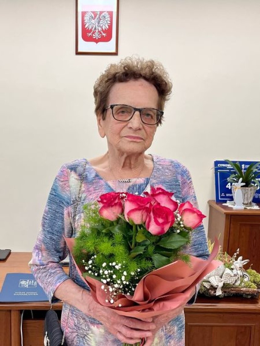 Pani Stefania z Damasławka obchodziła 90. urodziny. Życzenia złożył jej wójt