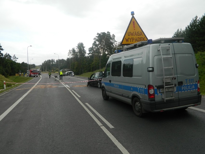 Tragiczny wypadek na DK 16 w okolicach miejscowości Kaplityny [ZDJECIA]