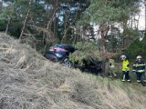 Wypadek w Makowiskach pod Bydgoszczą. Wśród uczestników kobieta w zaawansowanej ciąży [zdjęcia]