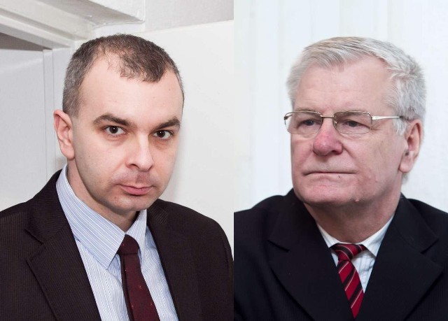Dariusz Lenda (z lewej) i Zygmunt Nowaczyk, nowi wiceprezydenci Wałbrzycha z SLD