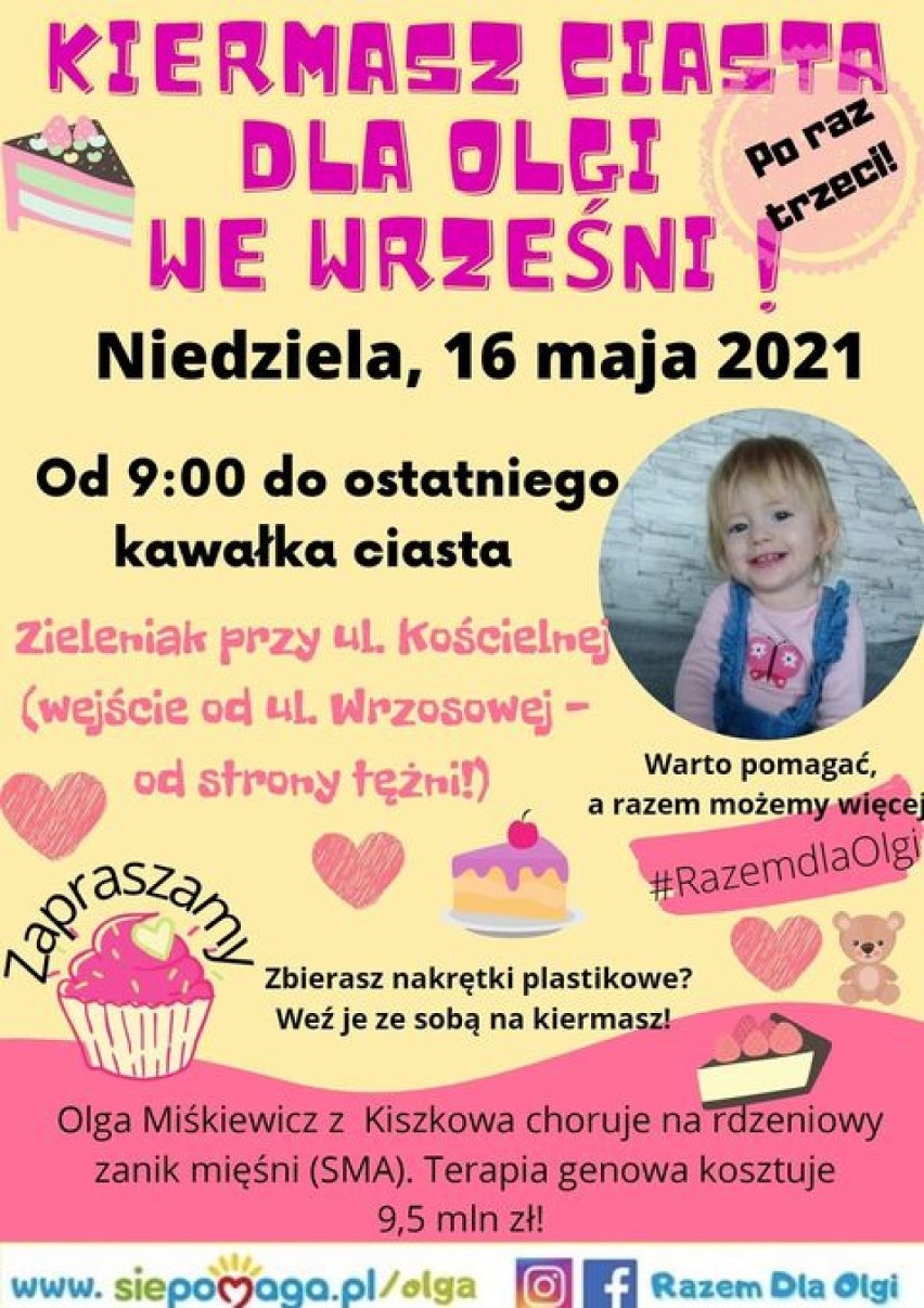 Kiermasz słodkości dla Olgi Miśkiewicz, Września 2021