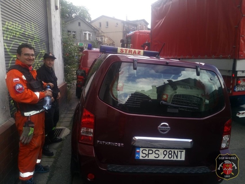 Zespół ratowniczy OSP Wieprz  na miejscu tragedii. Zobacz zdjęcia