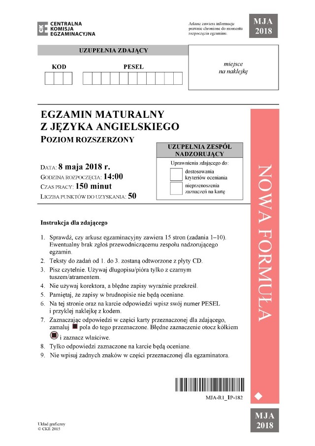 Matura 2018 angielski rozszerzony [Arkusze CKE, Pytania, Odpowiedzi MATURA ROZSZERZONA ANGIELSKI]