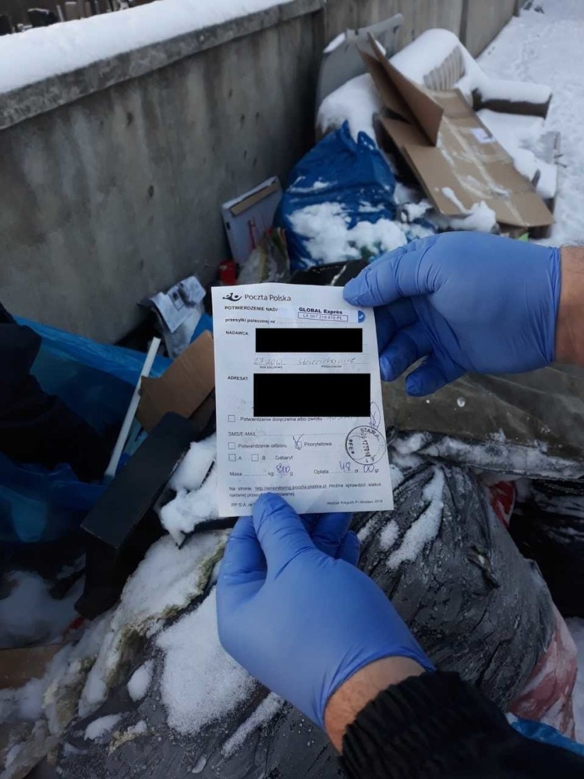 Arkusze ocen i szkolne zdjęcia dzieci w podrzuconych workach śmieci w Starachowicach. Strażnicy Miejscy już wiedzą kto je wyrzucił 