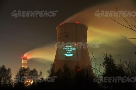 Protest Greenpeace w Rybniku