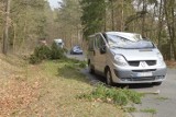 Gmina Przechlewo. Drzewo spadło na samochód przewożący osoby niepełnosprawne