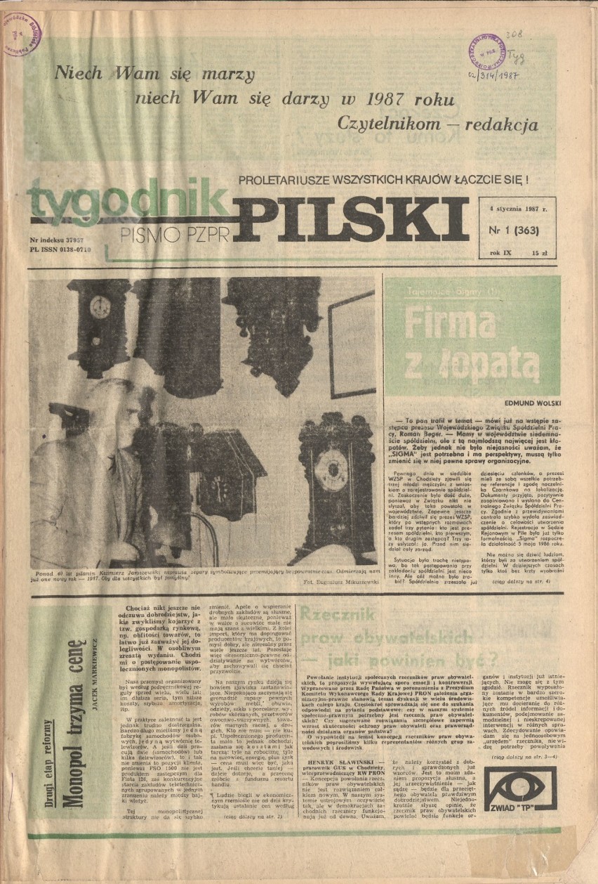 Mroźna zima, nowy wojewoda i ozłocona Renata - "Tygodnik Pilski" w cytatach (1986/87)