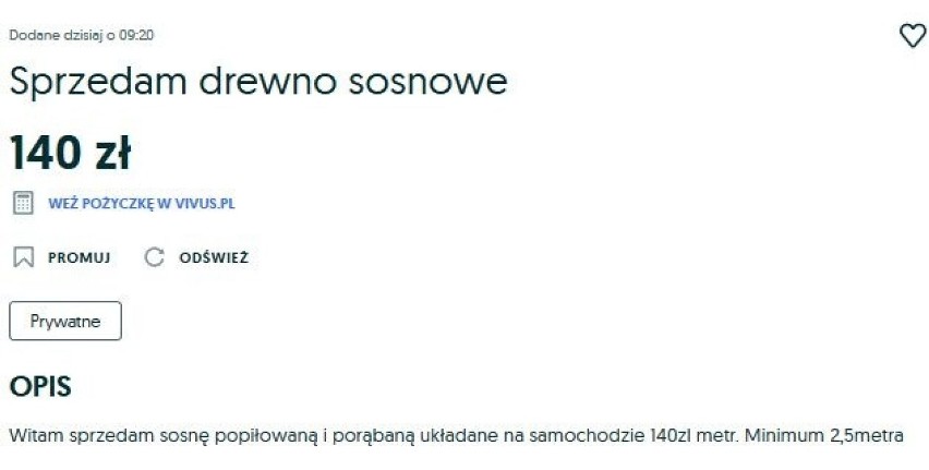 Drewno opałowe "szybko schodzi". Ile kosztuje w nadleśnictwie, a ile w internecie?