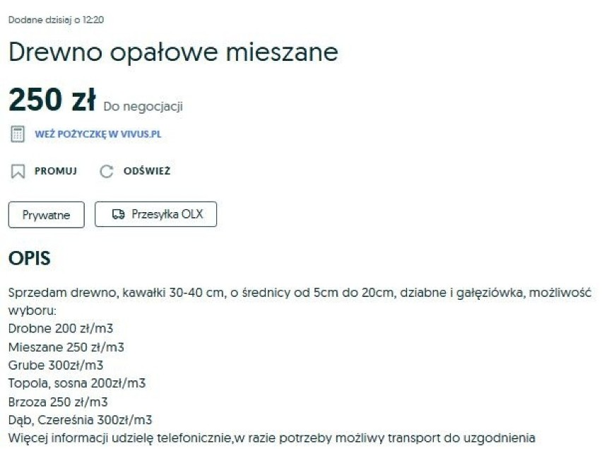 Drewno opałowe "szybko schodzi". Ile kosztuje w nadleśnictwie, a ile w internecie?