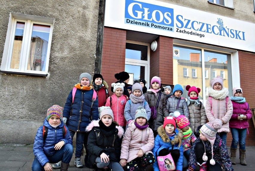 Uczniowie SP 6 w redakcji Głosu Szczecińskiego w Stargardzie. My też dziękujemy za odwiedziny!