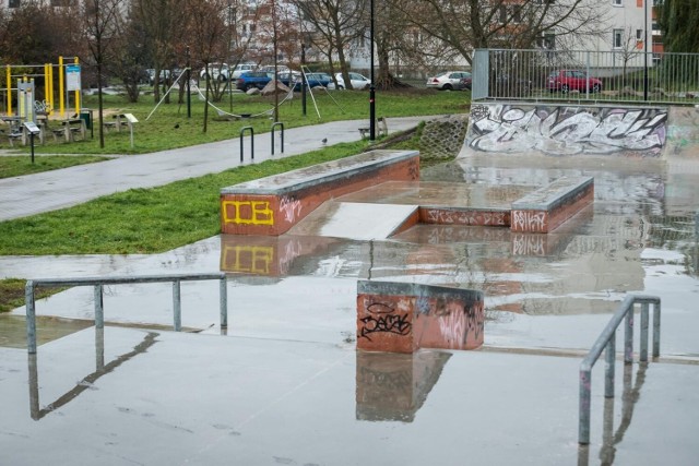 Po zakończeniu prac, powierzchnia skateparku przy ul. J. Kossaka w Bydgoszczy powiększy się dwukrotnie.