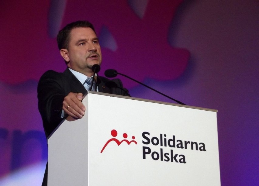 Piotr Duda, przewodniczący NSZZ "Solidarność" podczas...
