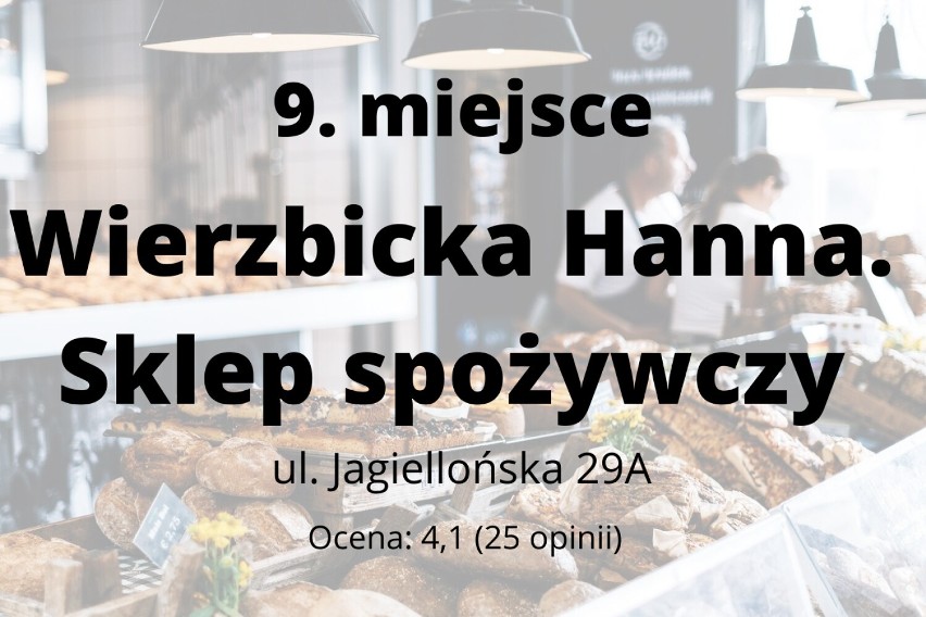 Najlepsze sklepy spożywcze w Inowrocławiu według opinii w Google. TOP 10 