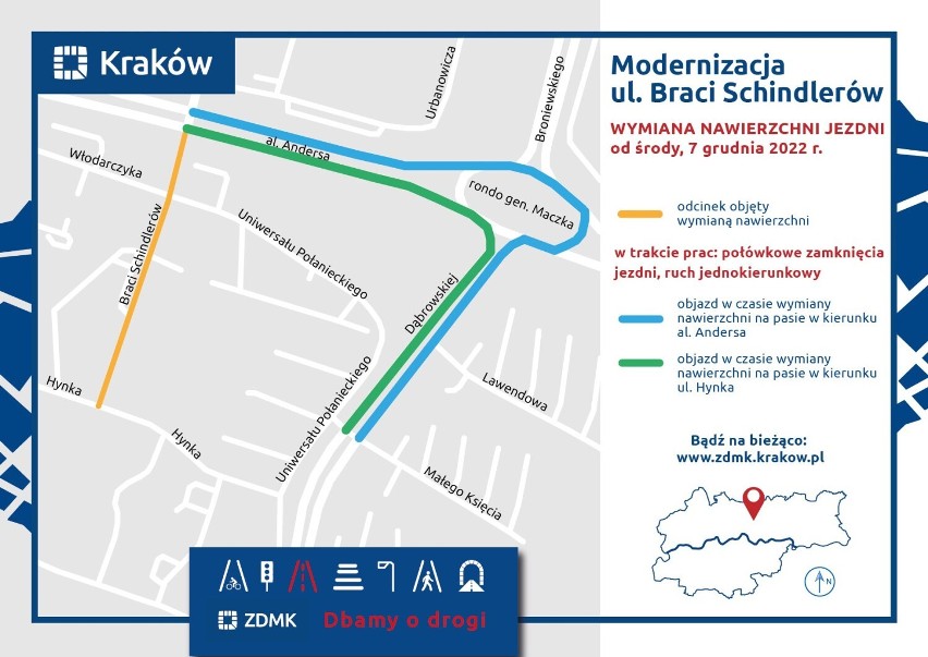 Kraków. Zmiany na 29 Listopada, Krowoderskich Zuchów i remont pętli na północy miasta