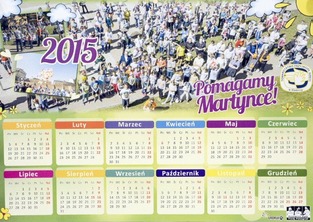 Kalendarz wydany przez TPD i Pracownię Fotograficzną Grzegorza Żyły