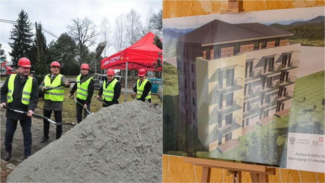 Budowa bloku w Szerzynach oficjalnie rozpoczęta. Podpisano umowę i wbito symboliczną "pierwszą łopatę"