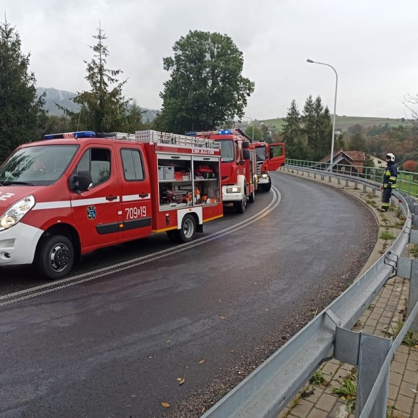 Wypadek w Łękawicy. Młody kierowca stracił panowanie nad samochodem