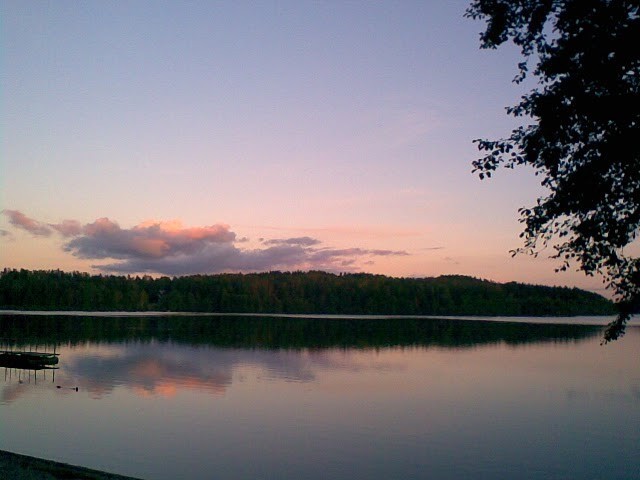Sulęczyno - Zachód słońca nad jeziorem