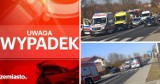 Wypadek w Częstochowie. Kolizja czterech aut na skrzyżowaniu. Rannych przetransportowano do szpitala