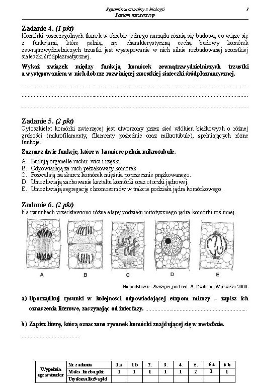 Matura 2014. Biologia poziom rozszerzony