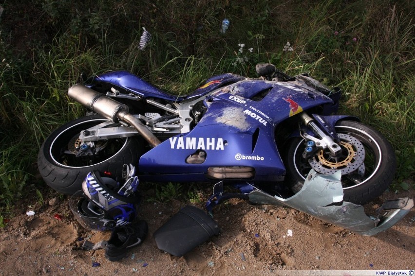 Motocyklista z licznymi obrażeniami został przewieziony do...