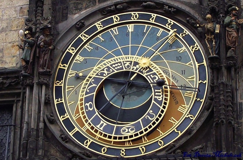 Część astronomiczna zegara