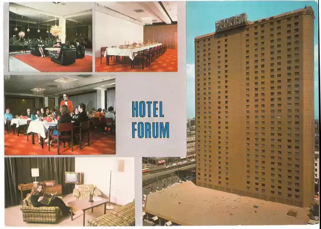 Pocztówka z hotelem "Forum"