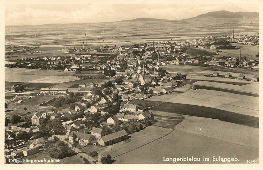 Panorama Bielawy ze Ślężą w tle. 1942 rok