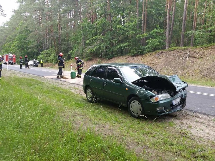 Wypadek w Grabowej Górze. Kierowca zasnął za kierownicą [zdjęcia]