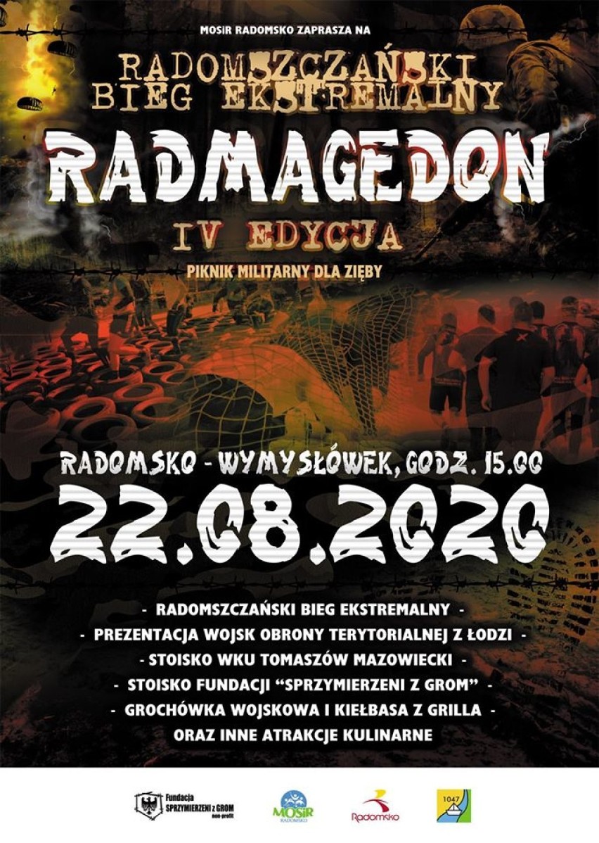 Radomszczański Bieg Ekstremalny 2020 Radmagedon. Czwarta edycja już 22 sierpnia na Wymysłówku