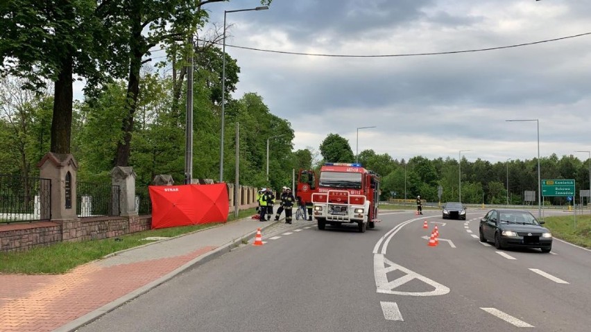 Tragiczny wypadek motocyklisty w Łękawie. Zginął mieszkaniec powiatu radomszczańskiego