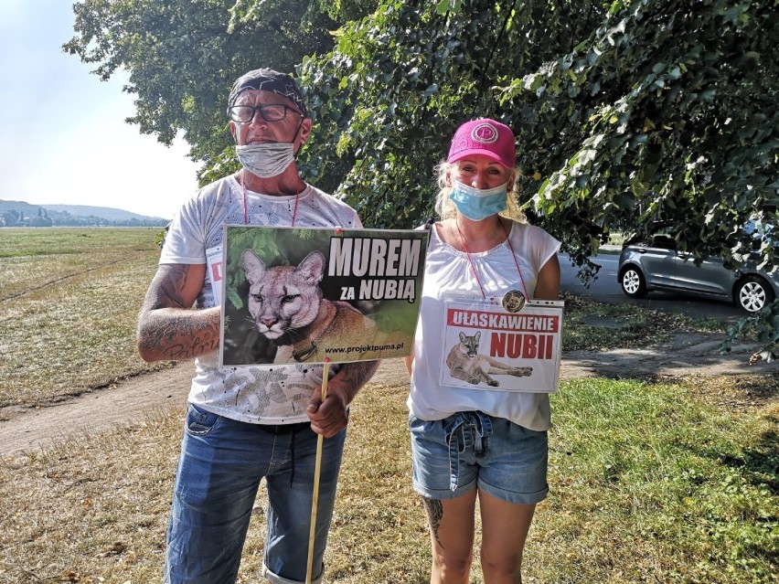 Protest na Błoniach z udziałem byłego właściciela pumy