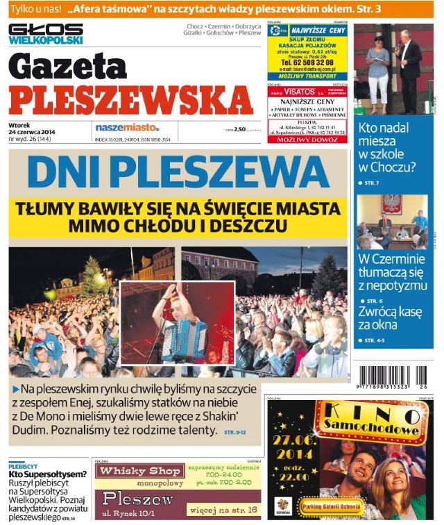 Zapraszamy do kiosków i punktów sprzedaży. Nowa Gazeta Pleszewska jest już dostępna.