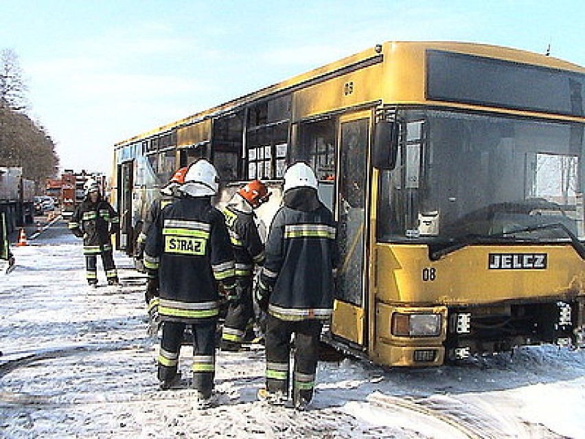 Pożar autobusu w Mikołowie [Zdjęcia]
