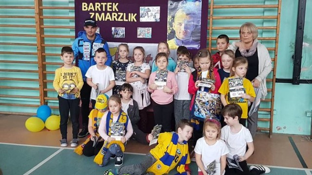Bartosz Zmarzlik odwiedził też dzieci w Skwierzynie.