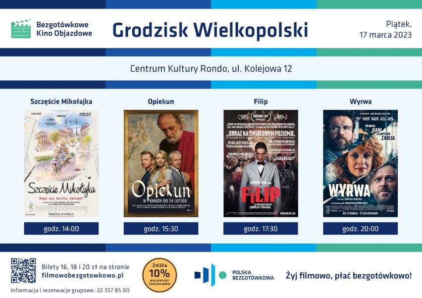 Kino objazdowe zawita do Grodziska Wielkopolskiego. Jakie filmy będzie można zobaczyć?