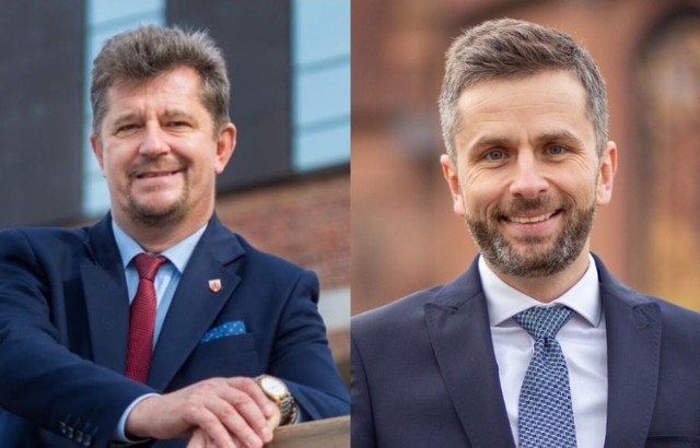 W drugiej turze wyborów burmistrza na karcie do głosowanie znajdą się dwa nazwiska: Marek Charzewski (z lewej) i Paweł Dziwosz.