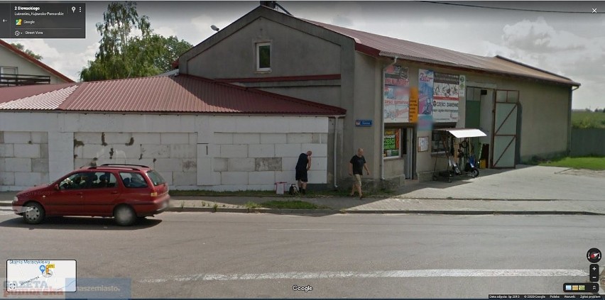 Lubraniec. Przyłapani przez Google Street View na ulicach....