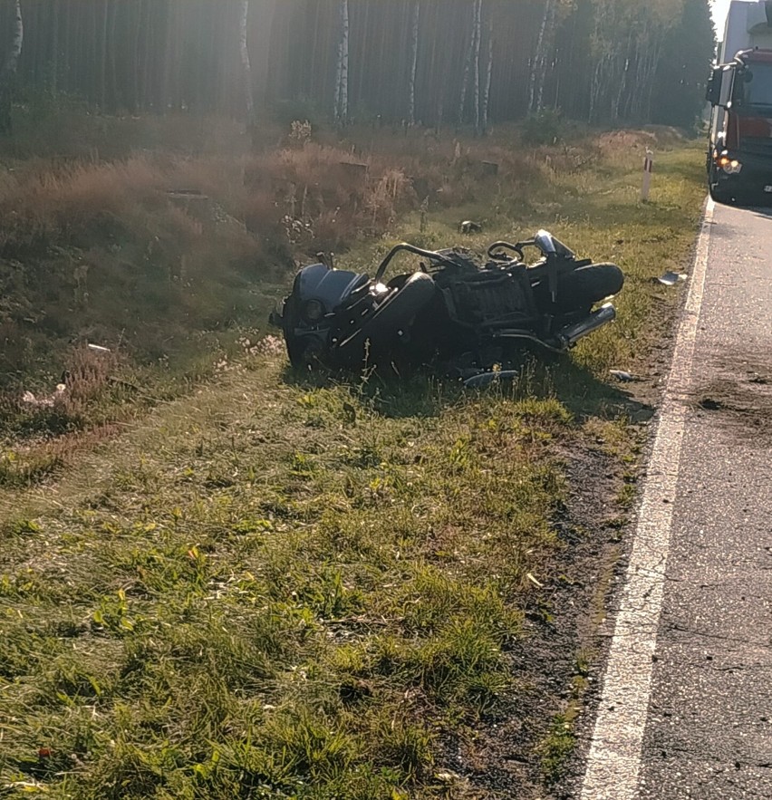 Wypadek motocyklisty i samochodu osobowego w Jastrzębsku...