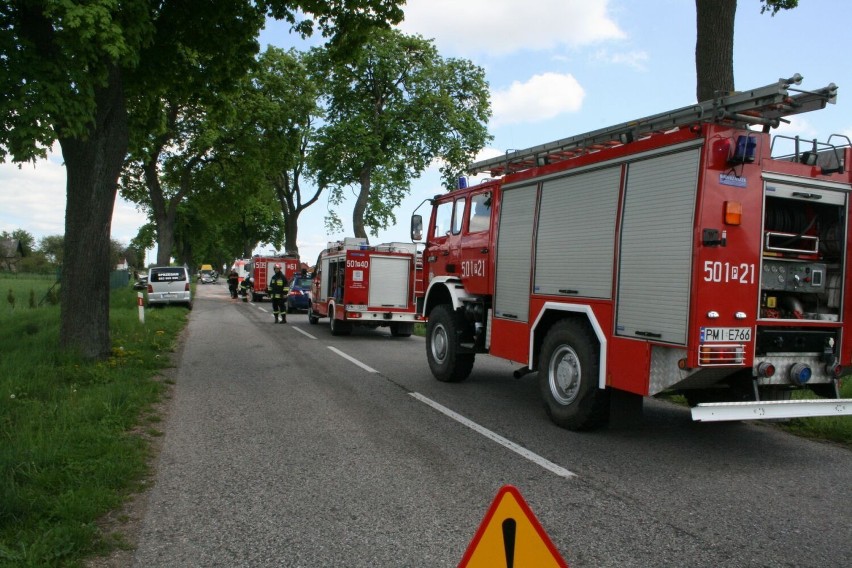 Wypadek w Izdebnie - Omijał wbiegające zwierzę, stracił panowanie nad kierownicą i uderzył w drzewo