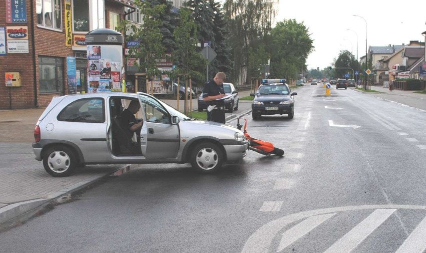 Biłgoraj: wypadek w centrum miasta. 32-letni motocyklista w...